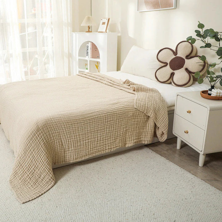 BowLift | CottonBreeze | Muslin Blanket made of 100% Cotton | 6-layer, Breathable & Lightweight | For Sofa & Bed