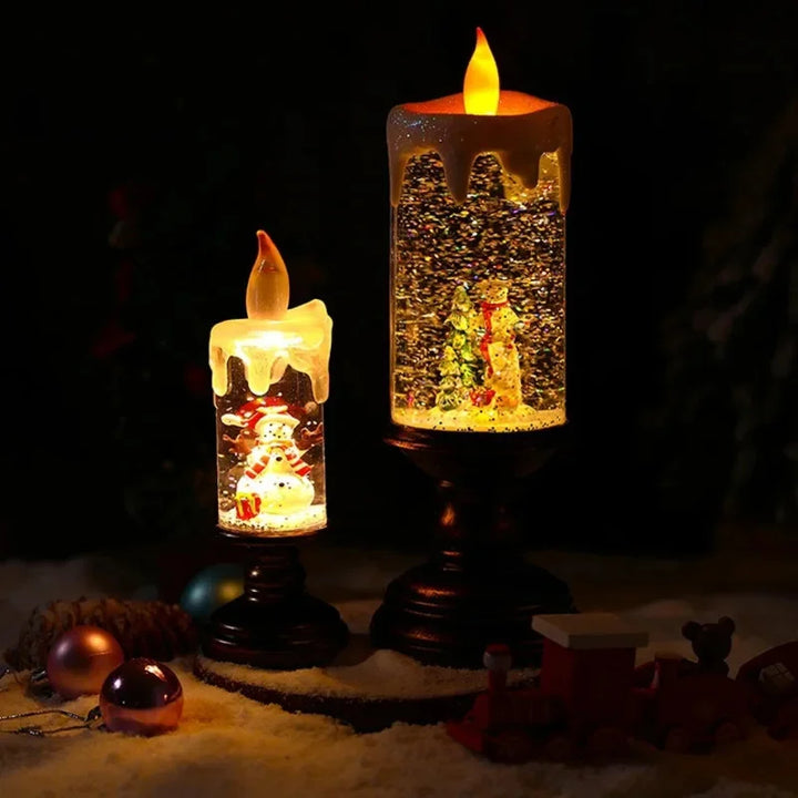 Snowfall Crystal Christmas Candle Light | Bowlift