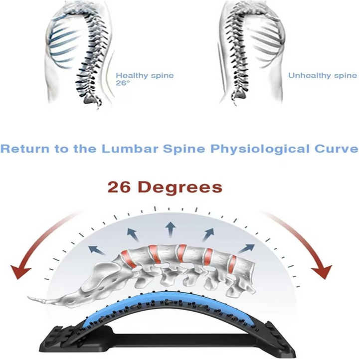BowLift | Adjustable Magnetic Therapy Back Stretcher for Pain Relief & Posture Correction
