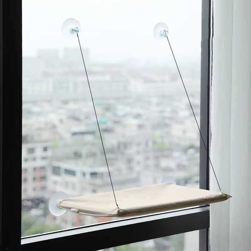 BowLift | Deluxe Cat Window Perch - Premium, Ultra-Soft Hammock for Cats - Compact & Secure