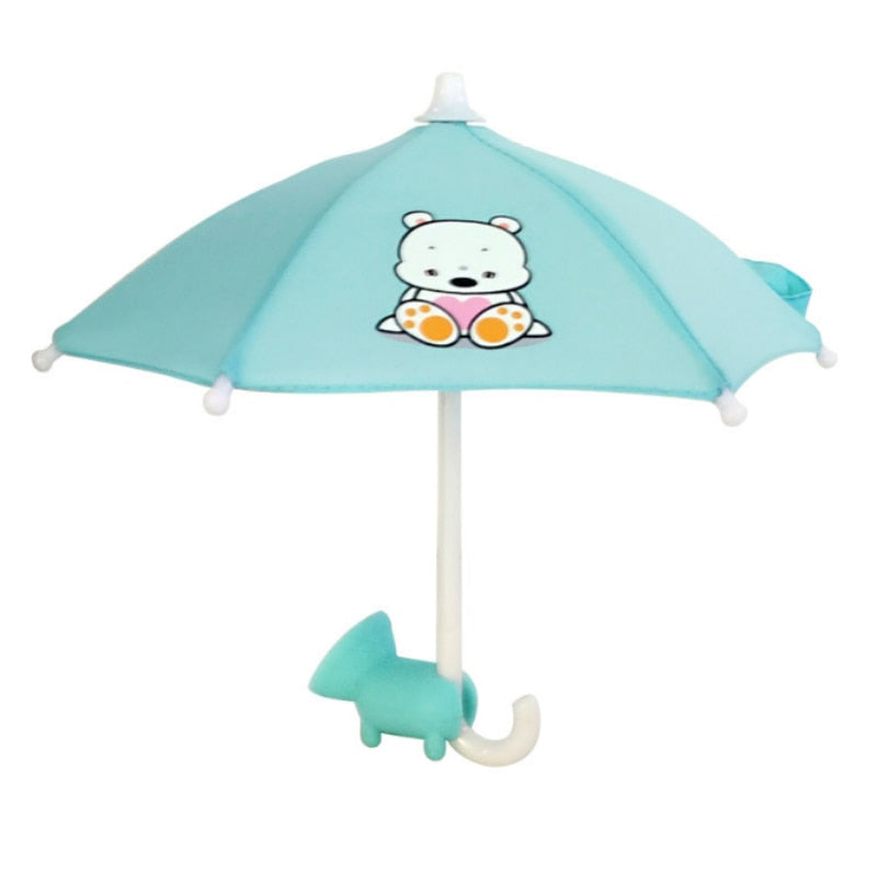 Phone Umbrella Sun Shade - Cute Mini Umbrella for Phone with Universal Adjustable Suction Cup Stand | Bowlift