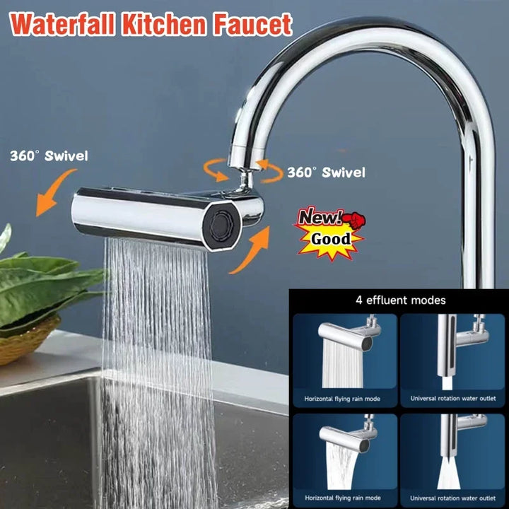 BowLift | Multifunctional Waterfall Modern Kitchen Matte Faucet