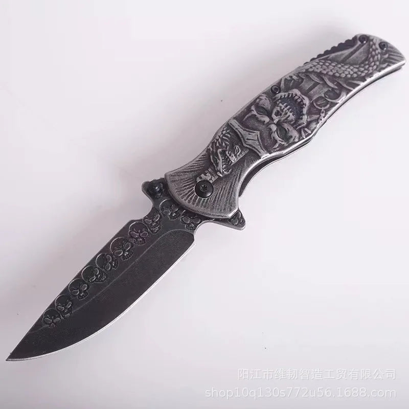 Tactical Nigh Skull Foldable Pocket Knife | Bowlift