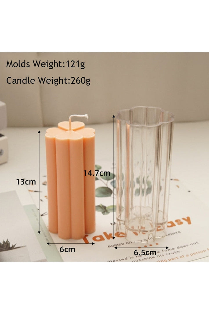 striped column candle shape | Bowlift