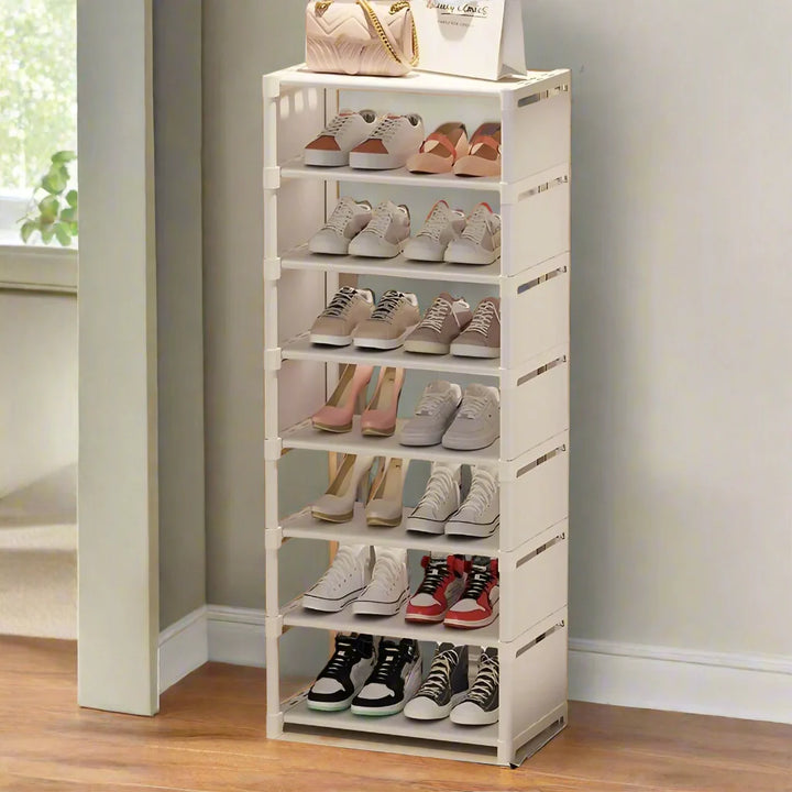 BowLift | Space-Saving Metal Frame Shoe Rack with 6/8 Layers – Liora