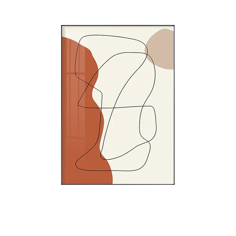 Modern Abstract Earthy Tones Geometric Wall Art Fine Art Canvas Prints Pictures For Living Room Dining Room Contemporary Home Decor | Bowlift