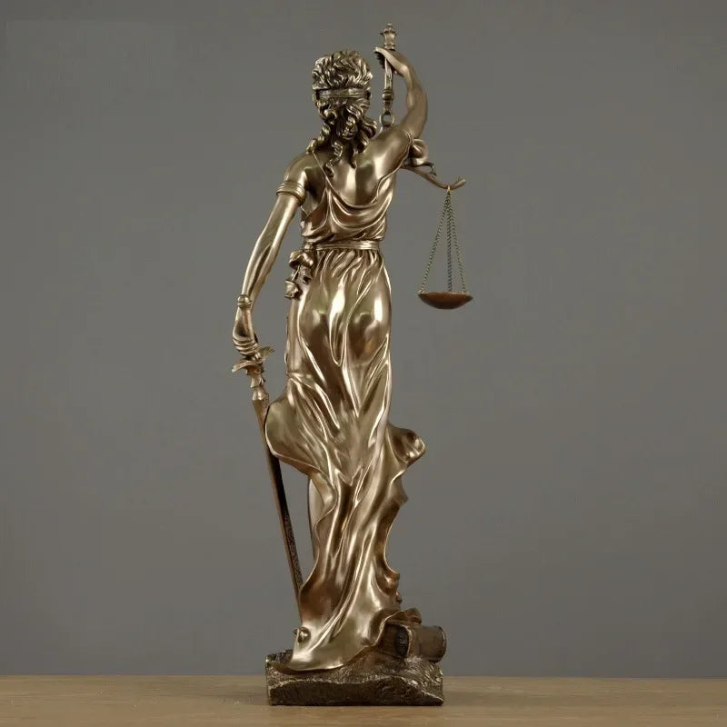 BowLift | ERMAKOVA European antique bronze Greek goddess of justice statue Fair Angels resin sculpture ornaments desktop home decoration gift