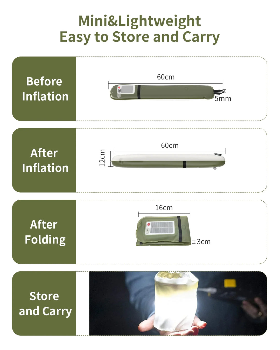 BowLift | Inflatable Solar LED Camping Light