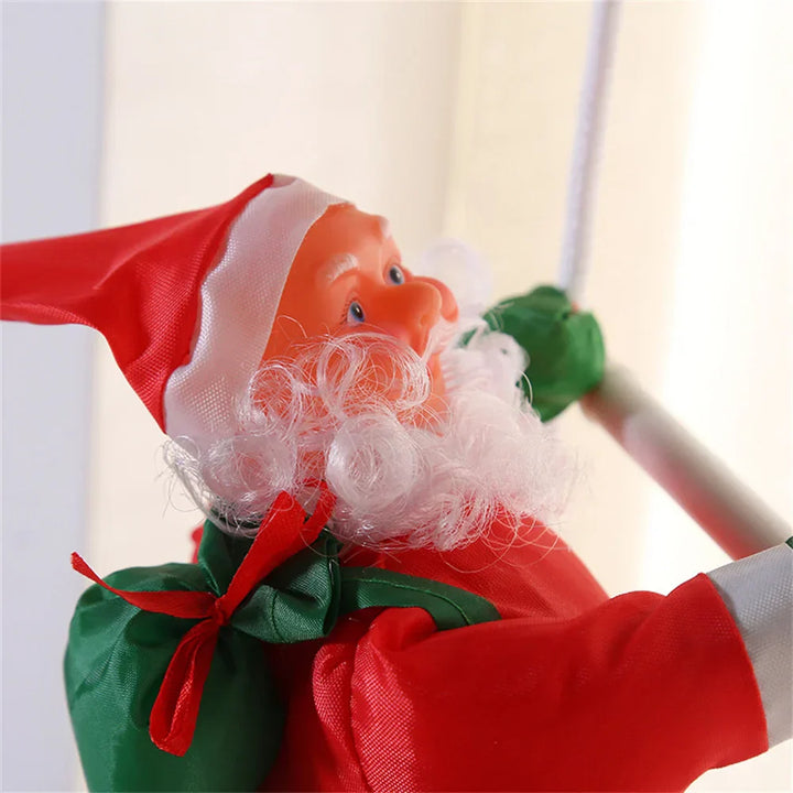 Climbing Santa Claus decorative figure for hanging – Festive window decoration for Christmas, hanging Christmas decoration for living room and windows | Bowlift