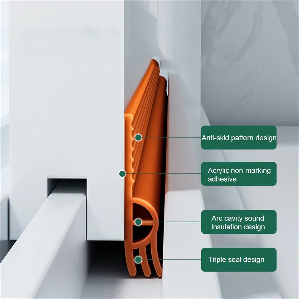 BowLift | ThermoBlock Door Seal | PVC Draft Stopper | Noise Protection | 2m Cuttable