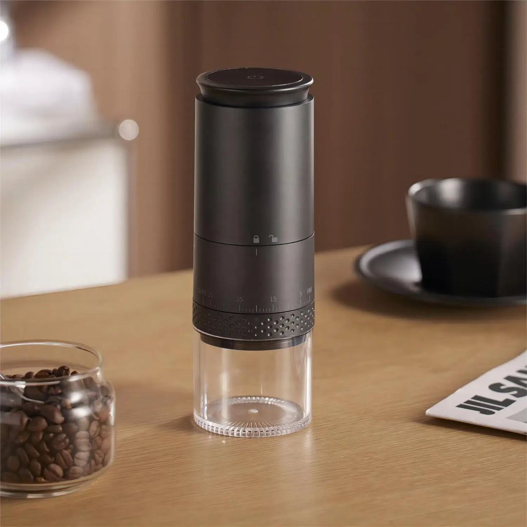 BowLift | 1500mAh Electric Coffee Grinder – Adjustable USB-C Rechargeable Burr Mill for Fresh Coffee
