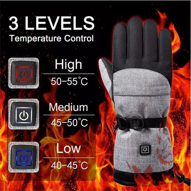 BowLift | Heated Gloves ThermoRide | Waterproof & Windproof | Electric Winter Gloves for Motorcycle, Bicycle & Outdoor | Long-lasting Warmth