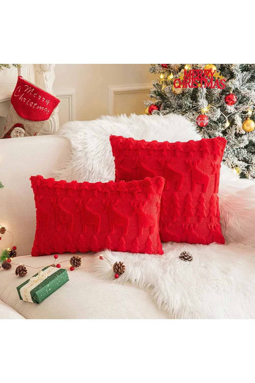 Plush decorative cushion cover | Bowlift