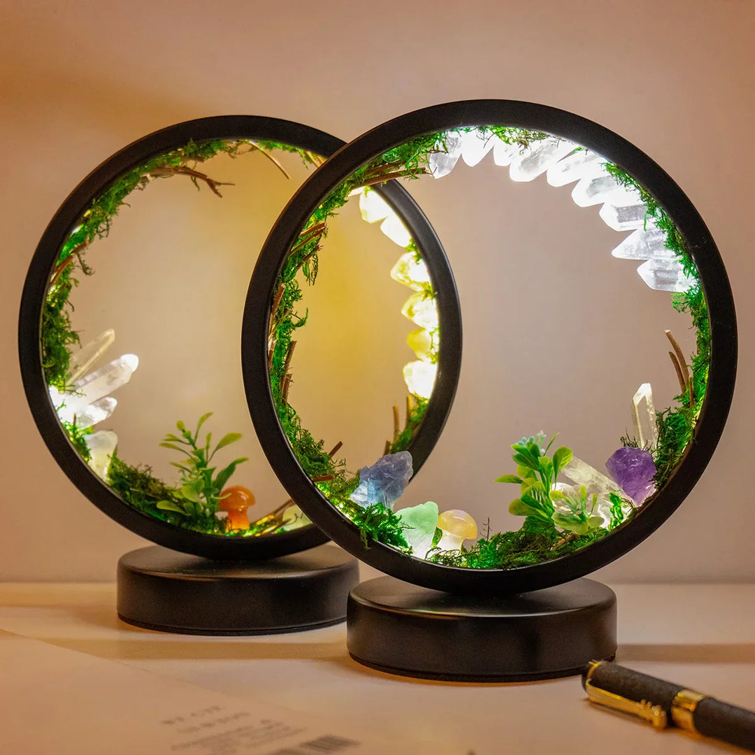 CrystalGlow Luxe Circle Night Lamp | Bowlift