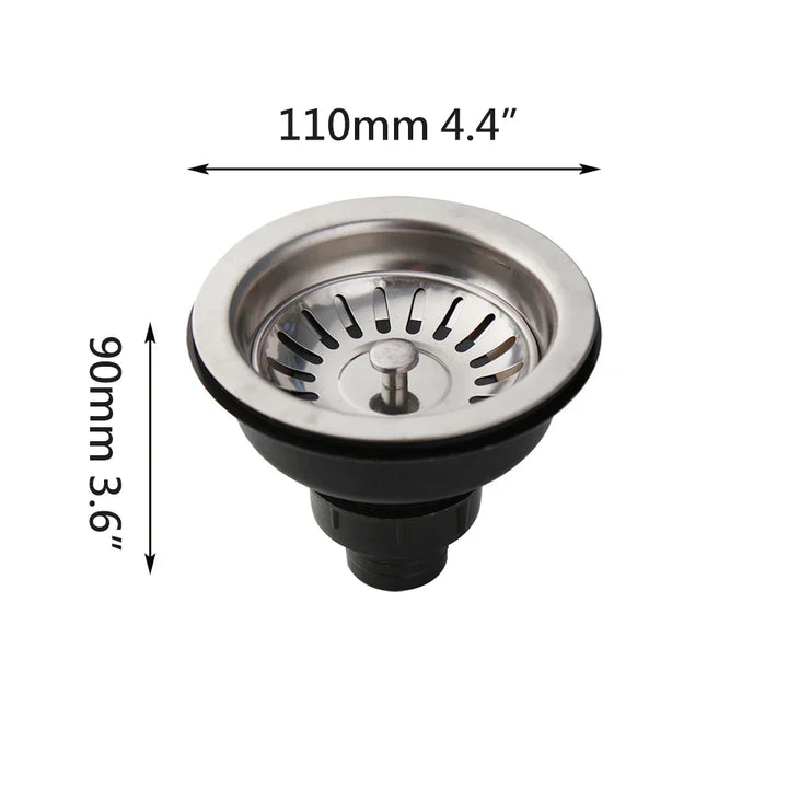 AquaGuard Stainless Steel Sink Strainer with Odor Filter – Pop-Up Stopper & Anti-Blocking Basket Bowlift