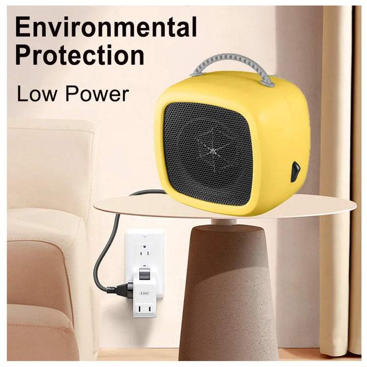 BowLift | HeatEase | Mini Table Heater | Portable PTC Ceramic Heater | 14.2×14.1×10.1 cm | Quiet & Energy Saving