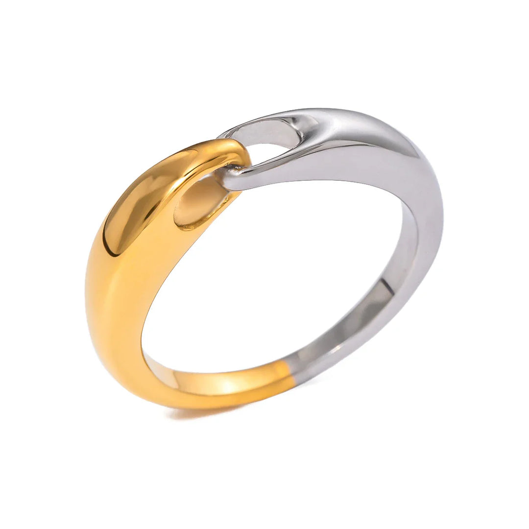 BowLift | Elegant Two Tone Buckle Link Ring