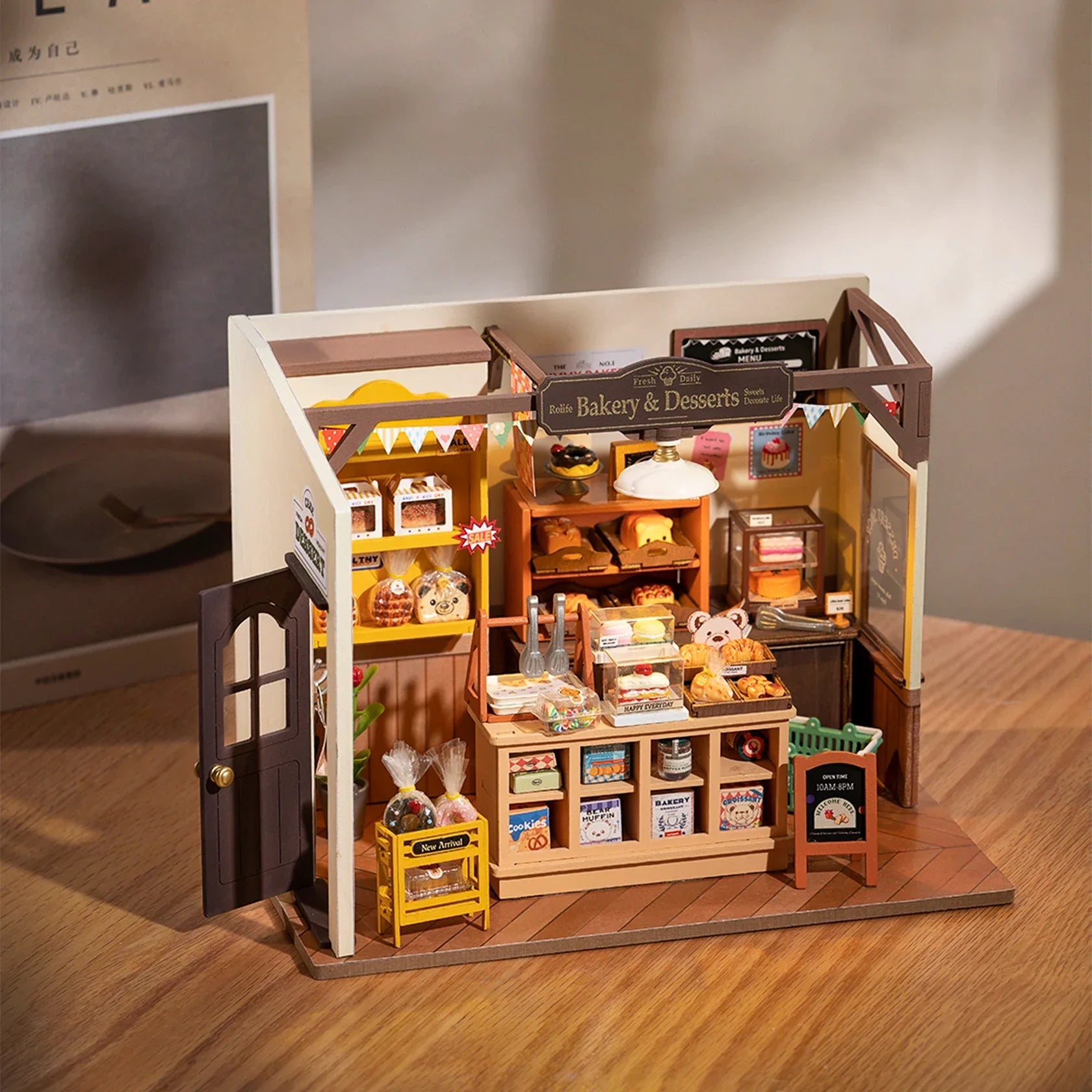 BowLift | Miniature Cafe Wooden Assembly DIY Bakery Kit