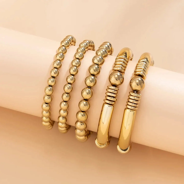 BowLift | 5pc Beaded Bracelet Stack Set