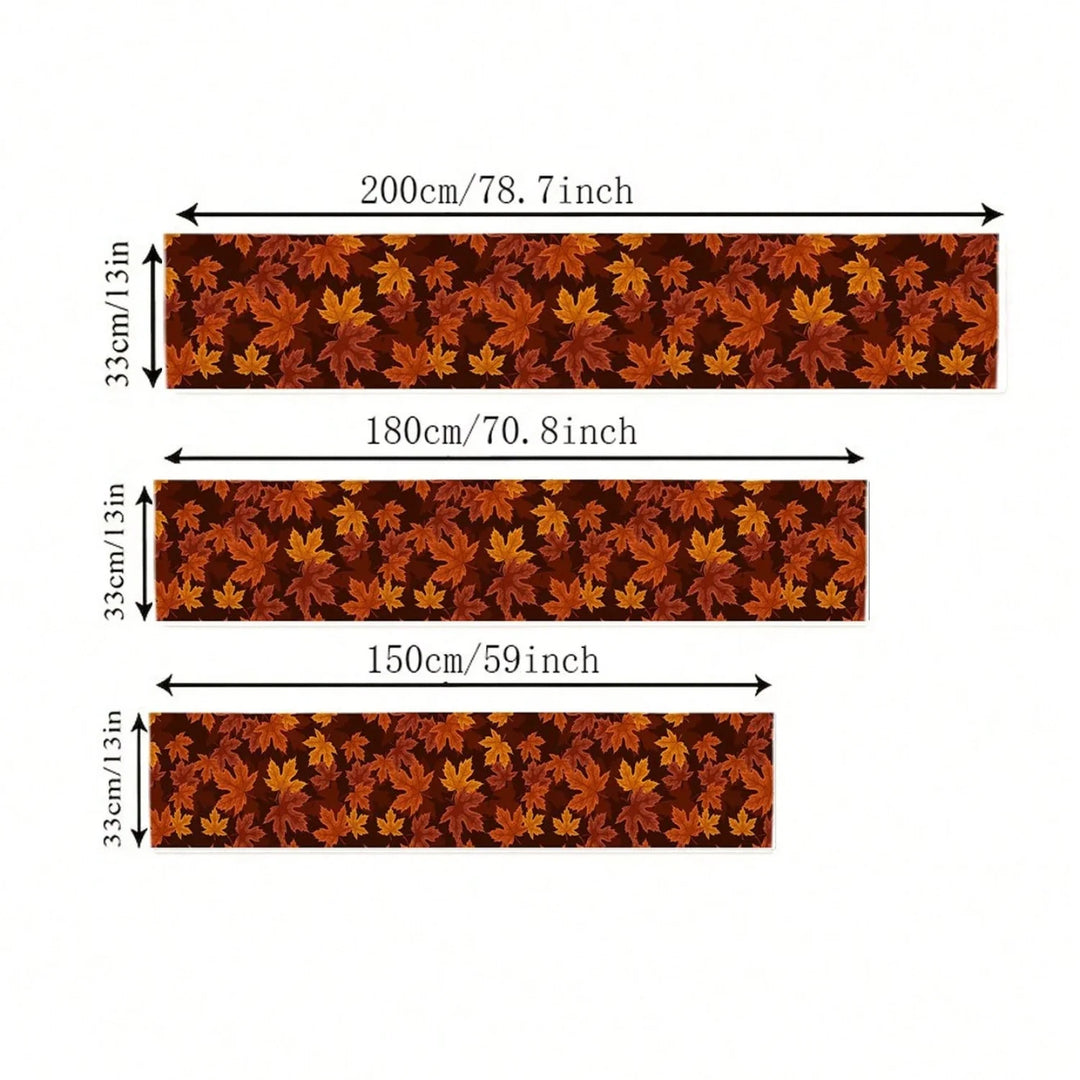 BowLift | Autumna LeafRunner Table Runner Linen | Maple Leaf Autumn Decor | Washable & Durable | 150–200 × 33 cm