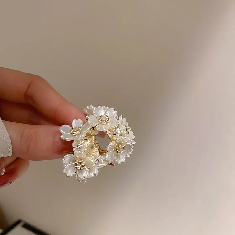 BowLift | Round Floral Accented Elegant Earrings