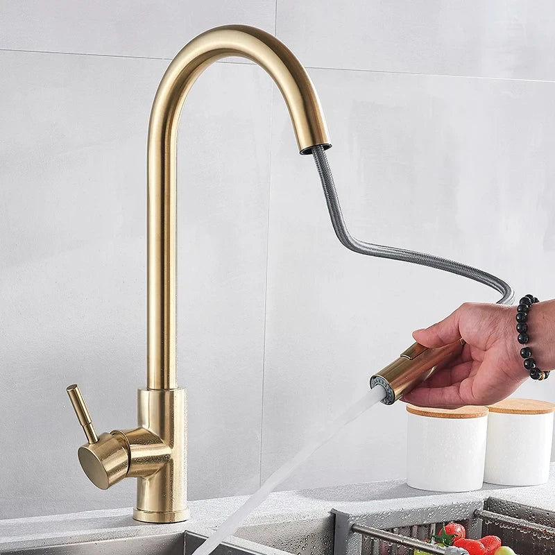 FlowMaster – Luxury Kitchen Faucet with 360° Rotation Function Bowlift