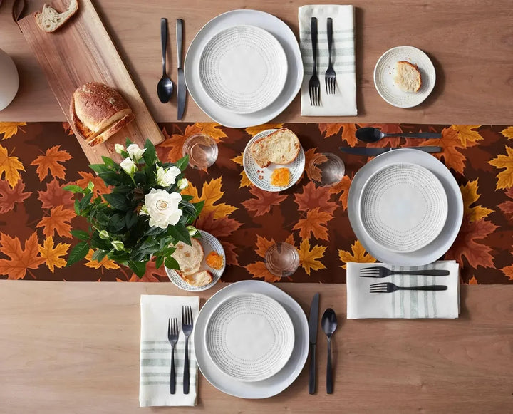 BowLift | Autumn Table Runner LinenHarvest | Pure Linen | Durable & Washable