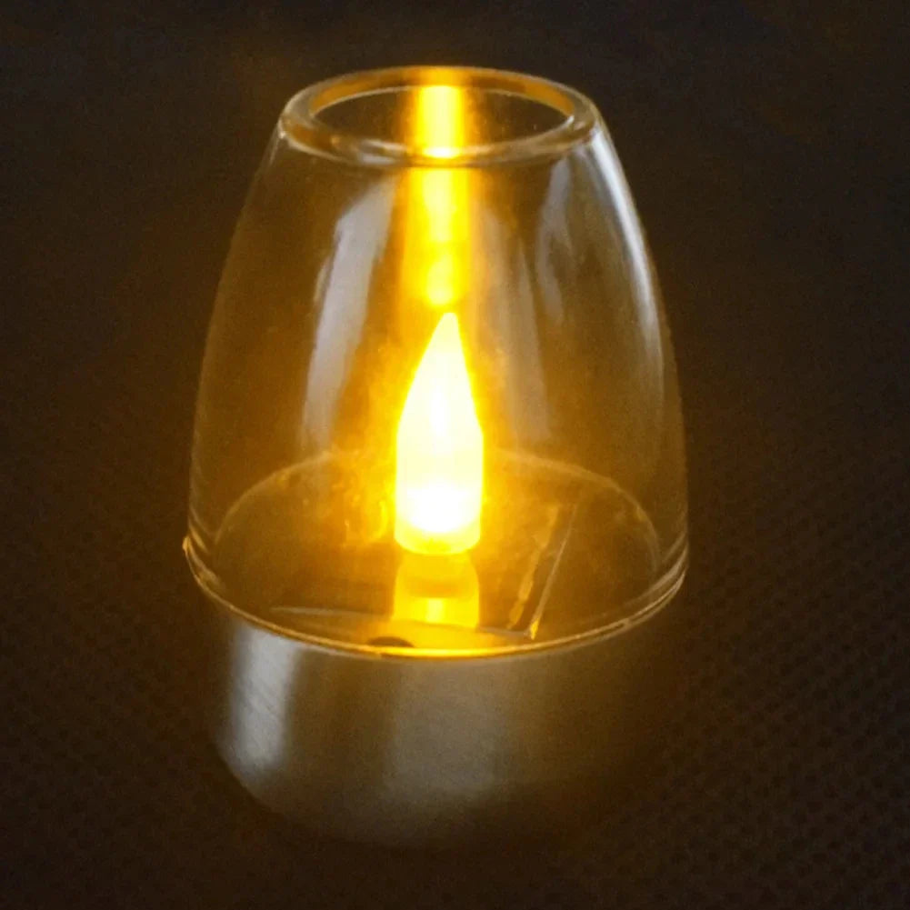 BowLift | SolarFlair Stainless Steel Solar Candle Light | Warm White LED Light | For Garden, Terrace & Balcony