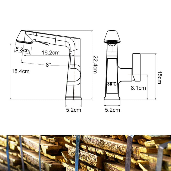 BowLift | Elegant Temperature Display Smart Faucet