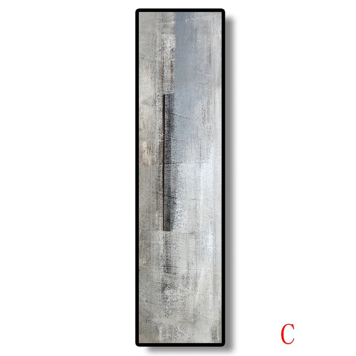 Urban Gray Abstract Wall Art Fine Art Canvas Prints Vertical Horizontal Format Pictures For Modern Living Room Bedroom Home Office Decor | Bowlift