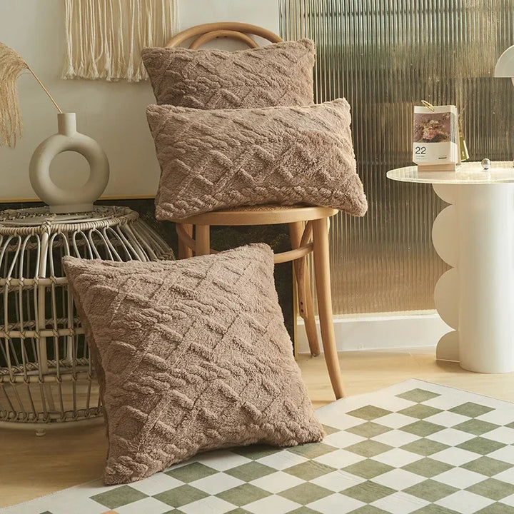 BowLift | SilkAura Decor Cushion Cover - Luxury Comfort with Geometric Jacquard