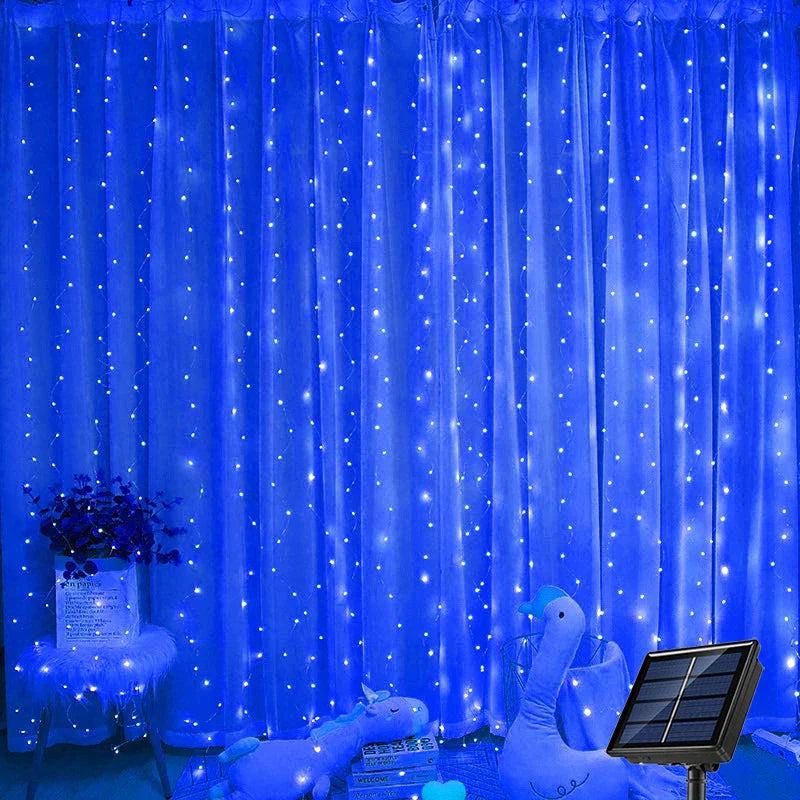 BowLift | LumiGlow Solar Curtain Lights | Waterproof LED String for Outdoor Decor