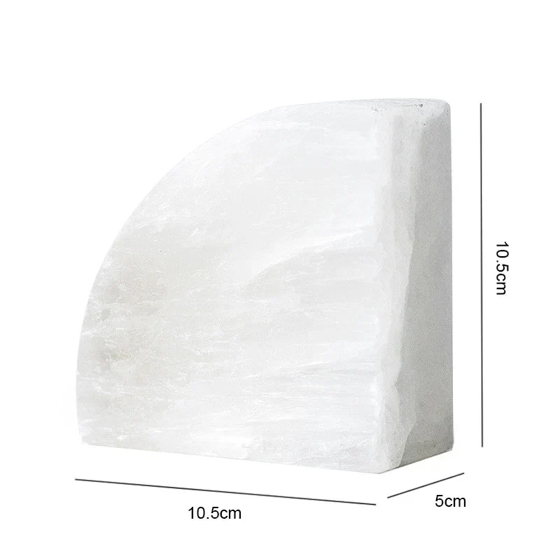BowLift | Onyxa White Onyx Bookend | Elegant Design | 1-piece | Luxurious Decor & Functionality