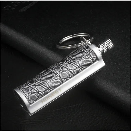 Leather Keychain Metal Match Inferno Lighter | Bowlift