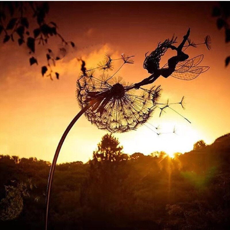 Fairy on a milk thread art sculpture Bowlift