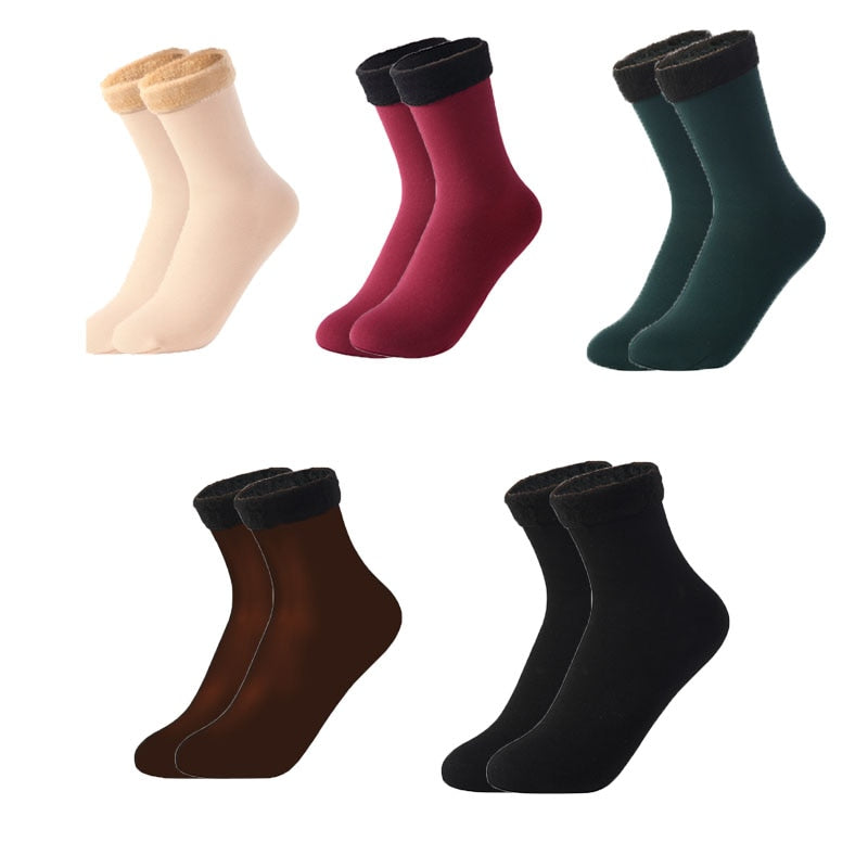 BowLift | Thermal Touch Winter Warm Solid Thick Socks