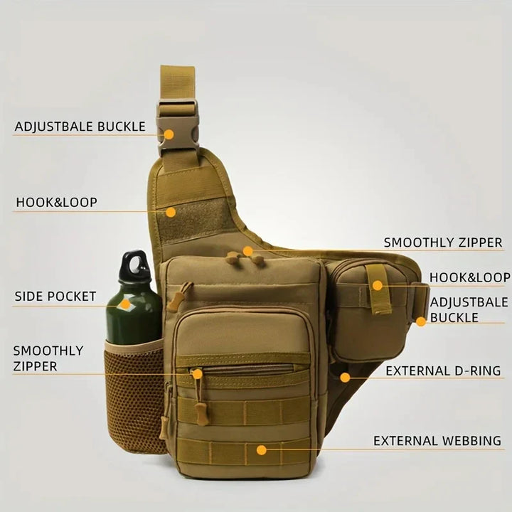 Multi-Pocket Crossbody Compact Hiking Chest Bag | Bowlift