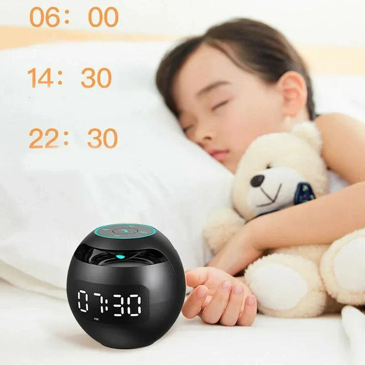 BowLift | Ball Speaker Alarm Clock | Bluetooth 5.0 | LED Night Light | 2200 mAh Battery