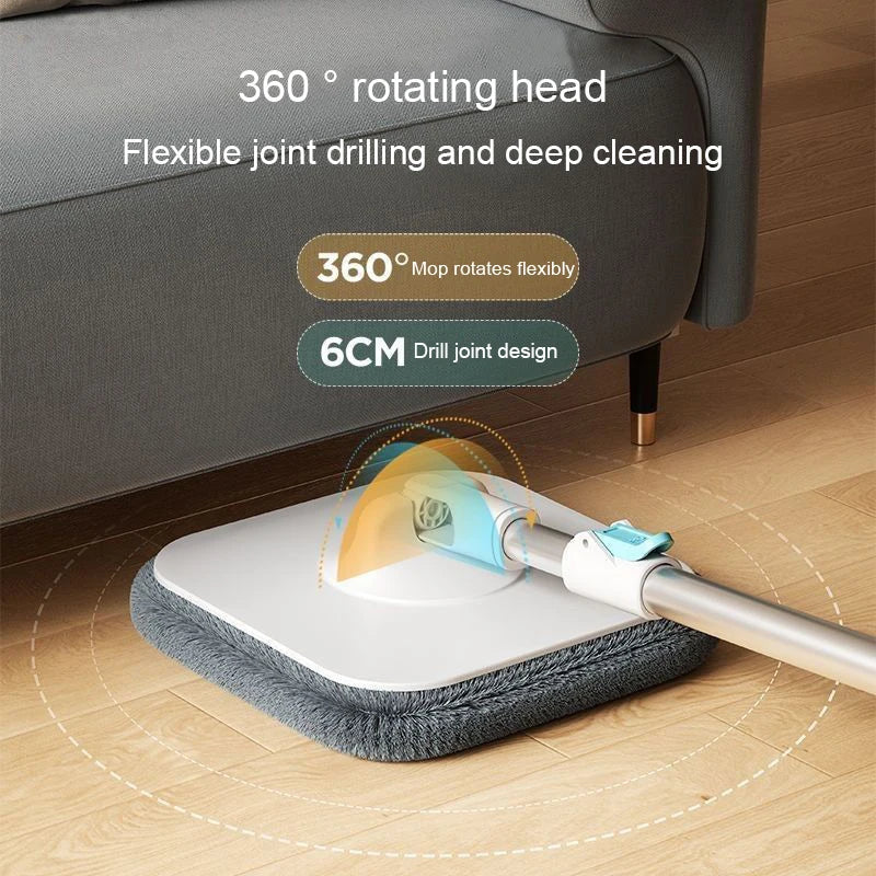 BowLift | AquaPure Spin Mop | 360° Rotating Mop with Water Separation | Hands-Free Cleaning System | 2.5L Bucket