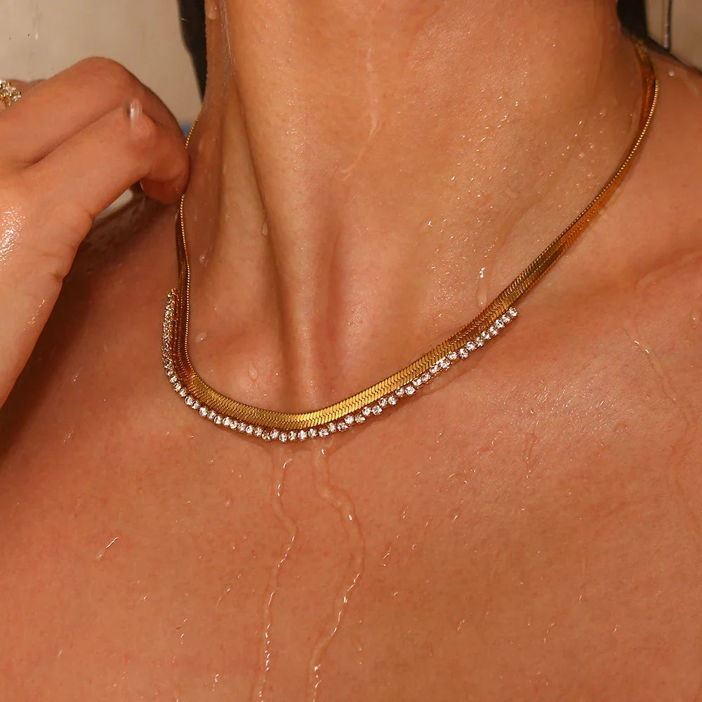 BowLift | Herringbone Diamond Dazzle Necklace