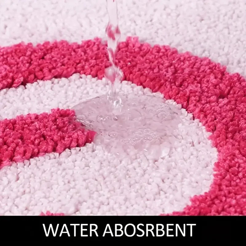 Tufted design carpet "Get Naked" Pink 80×50 cm | Bowlift