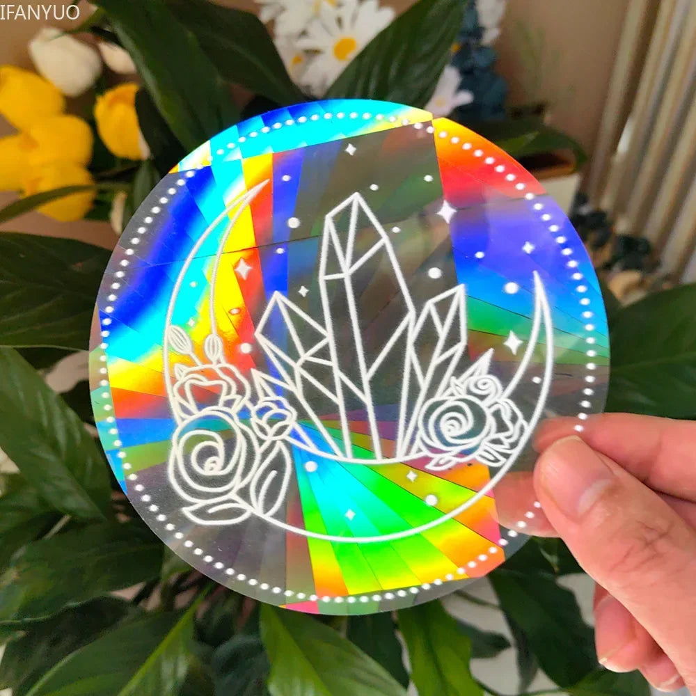 BowLift | SunGlow Window Sticker | 3D Rainbow Effect | Self-Adhesive & Reusable