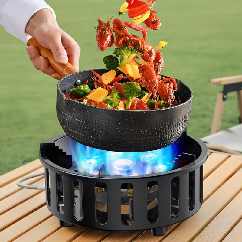 BowLift | 7-Core Portable Camping Gas Stove with Electronic Ignition – Kael