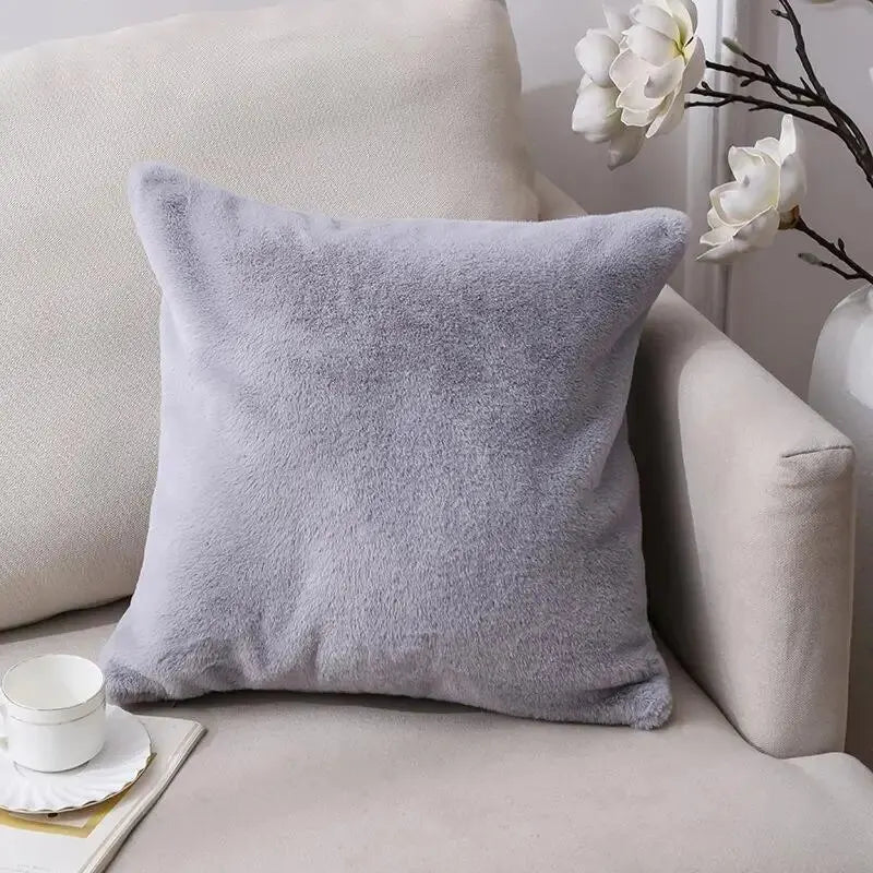 BowLift | Luxury Faux Rabbit Fur Cushion Cover for Stylish Interiors