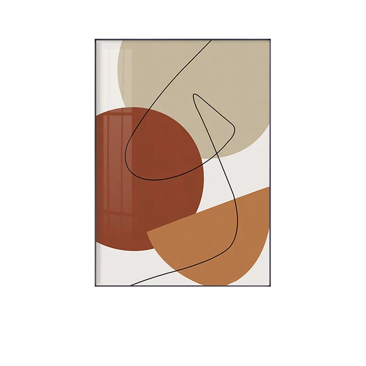Modern Abstract Earthy Tones Geometric Wall Art Fine Art Canvas Prints Pictures For Living Room Dining Room Contemporary Home Decor | Bowlift