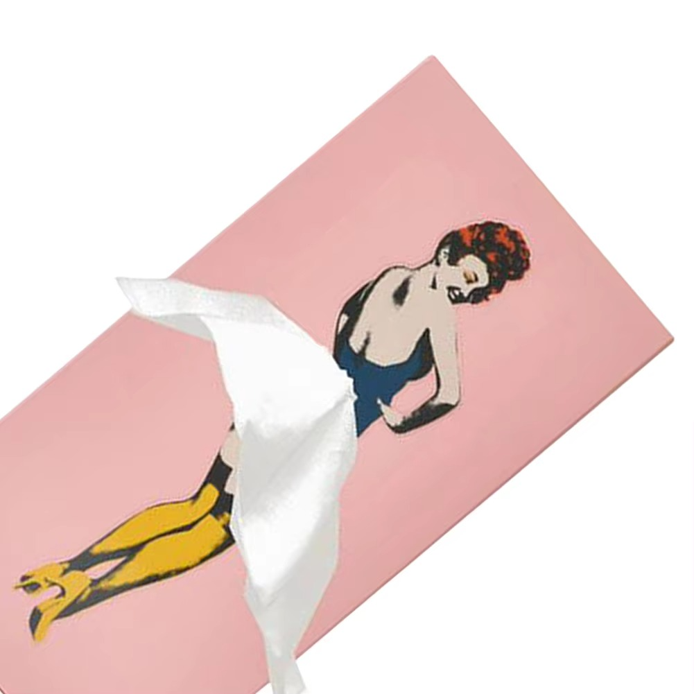 BowLift | Retro Rectangular Facial Tissue Box Case for Vanity, Countertop, or Nightstand