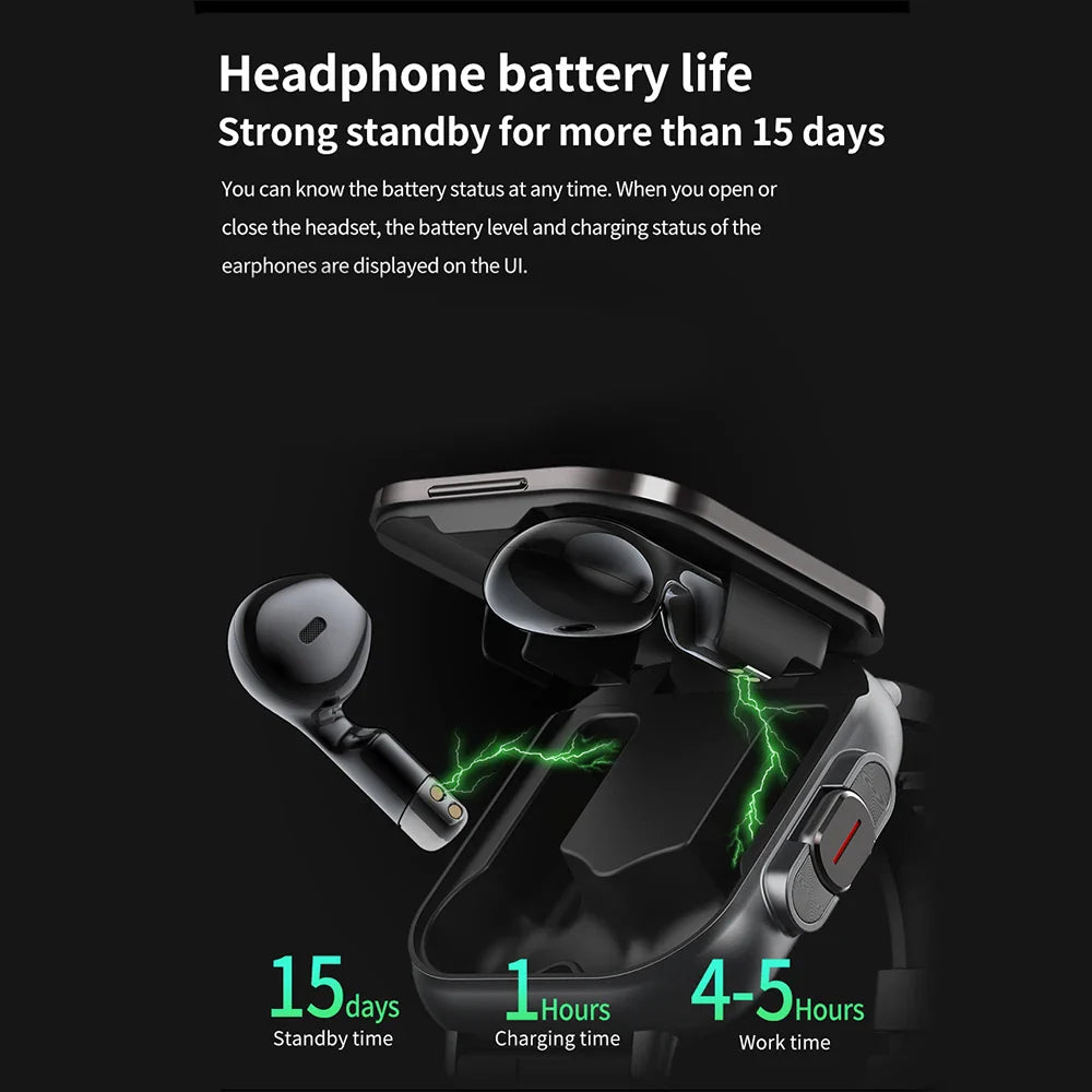 BowLift | 2 in 1 Smartwatch With Earbuds