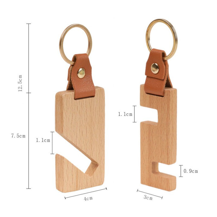 BowLift | Portable Keychain Wood Phone Stand