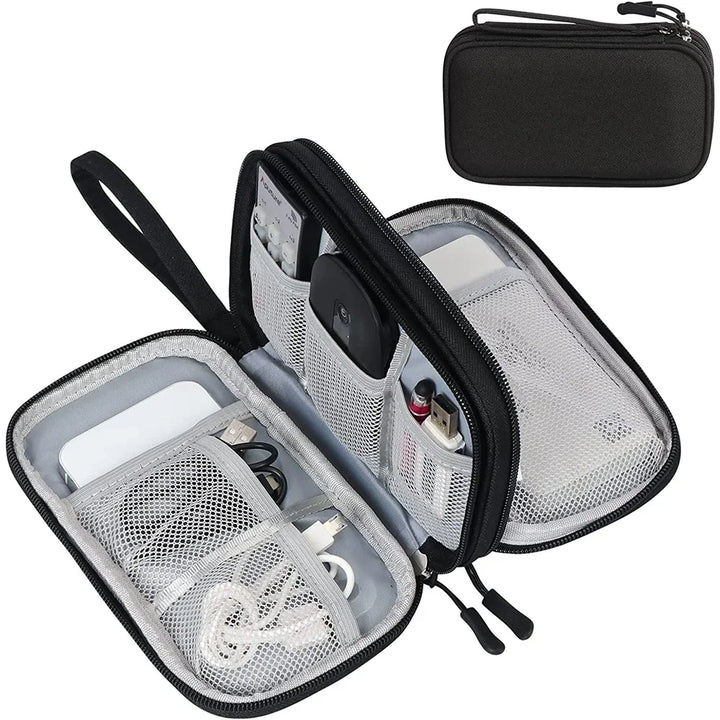 BowLift | Techviva PackSafe Electronic Organizer Bag | 2-layer & waterproof | For cables, chargers, USB & accessories | Compact & portable