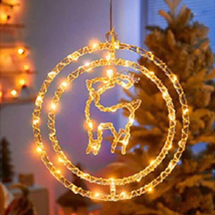 BowLift | LED Christmas Ring Light LumiRing | USB-powered | 8 Light Modes | Warm White & Colorful | Decoration for Christmas & Celebrations